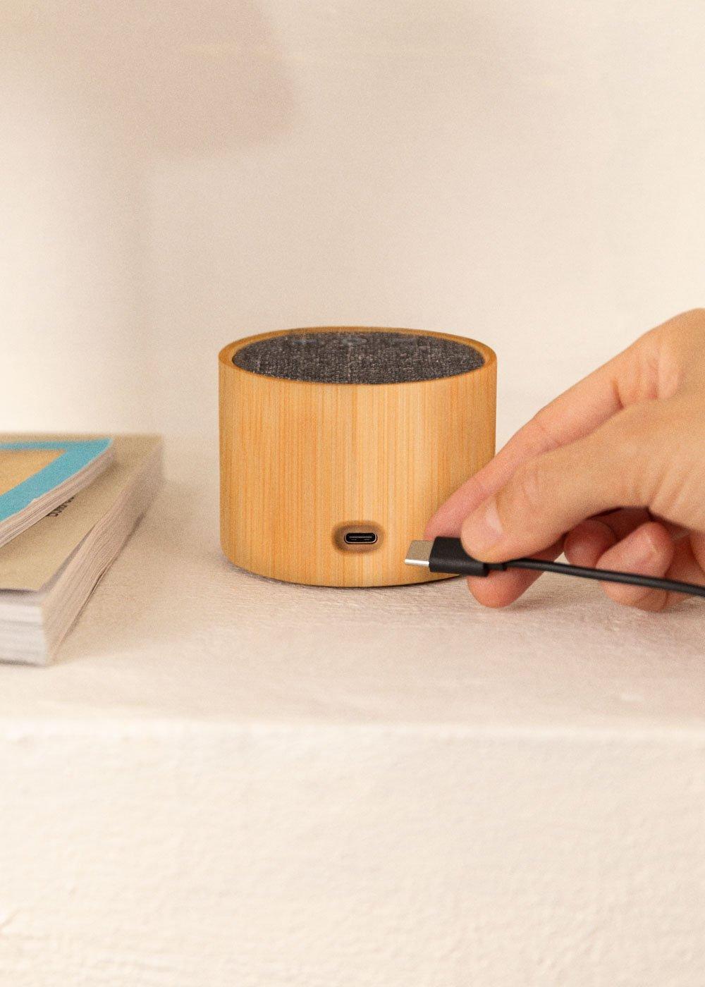 Sklum CREATE - SPEAKER MINI BAMBOO - Altavoz Bluetooth De Bambú