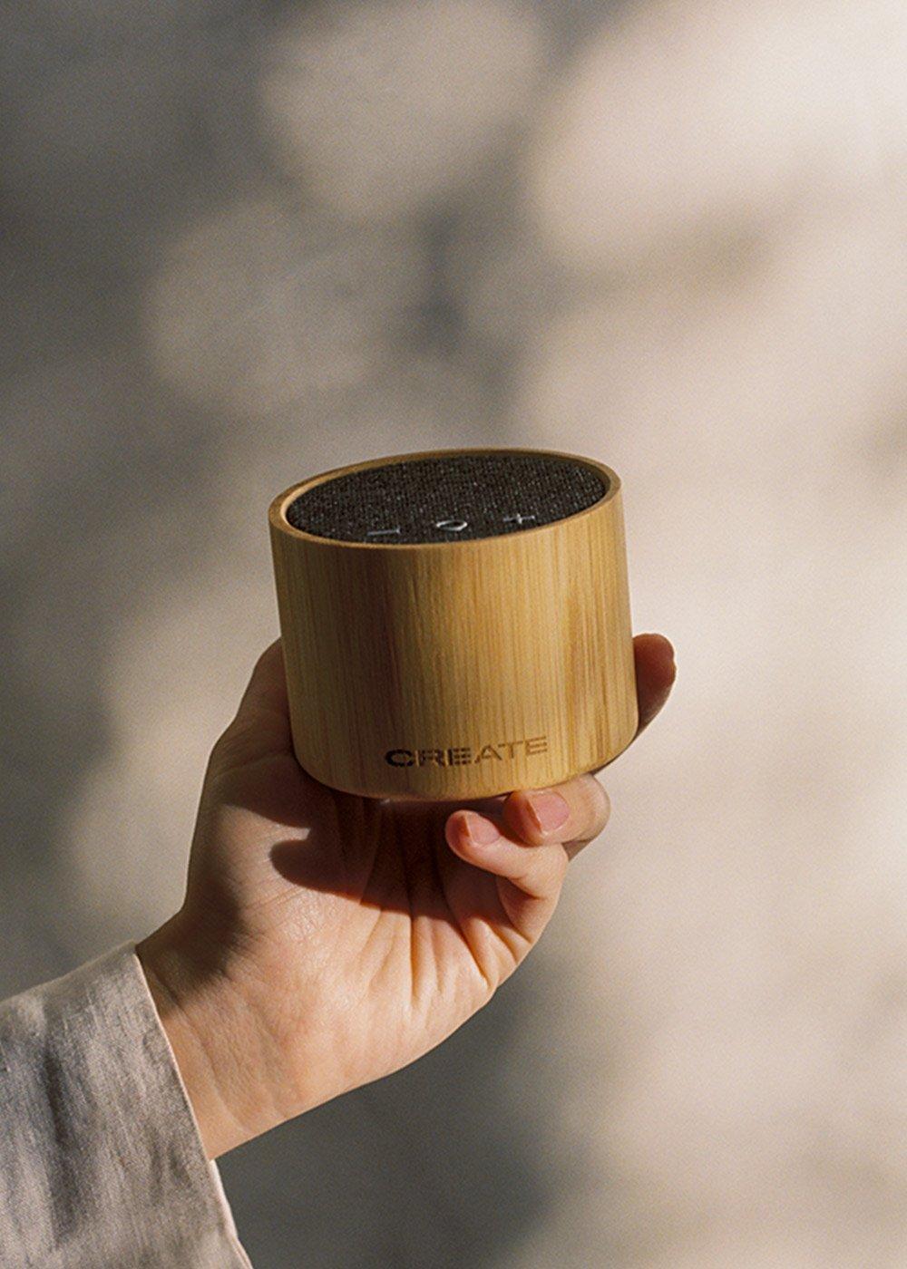 sklum CREATE - SPEAKER MINI BAMBOO - Altavoz Bluetooth de bambú