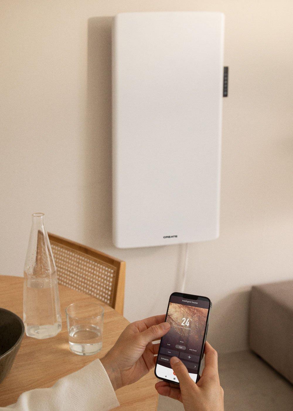 Sklum CREATE - WARM CLEAR - Convector Eléctrico De Pared Con Wifi