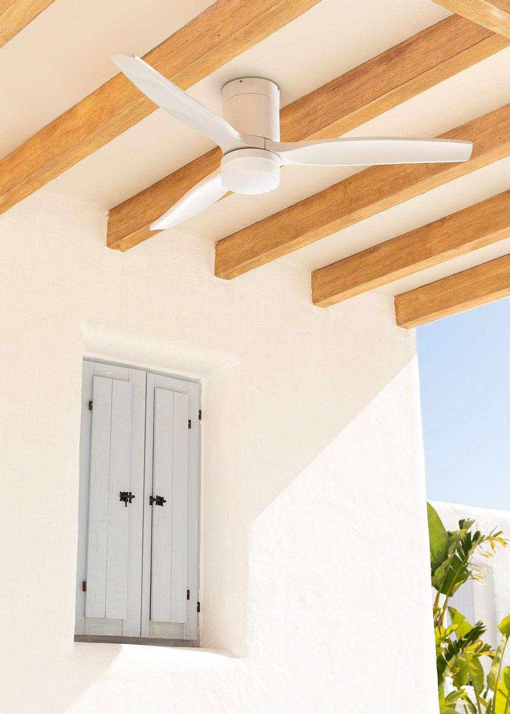 sklum CREATE - WIND CALM PATIO - Ventilador de techo para exteriores 40W Ø132 cm con luz LED de 15W