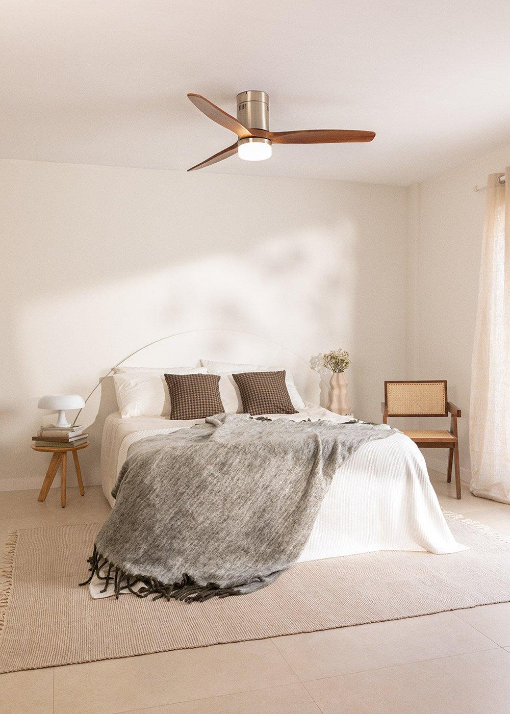 Sklum CREATE - WIND CALM - Ventilador De Techo 40W Silencioso Ø132 Cm 100% Madera