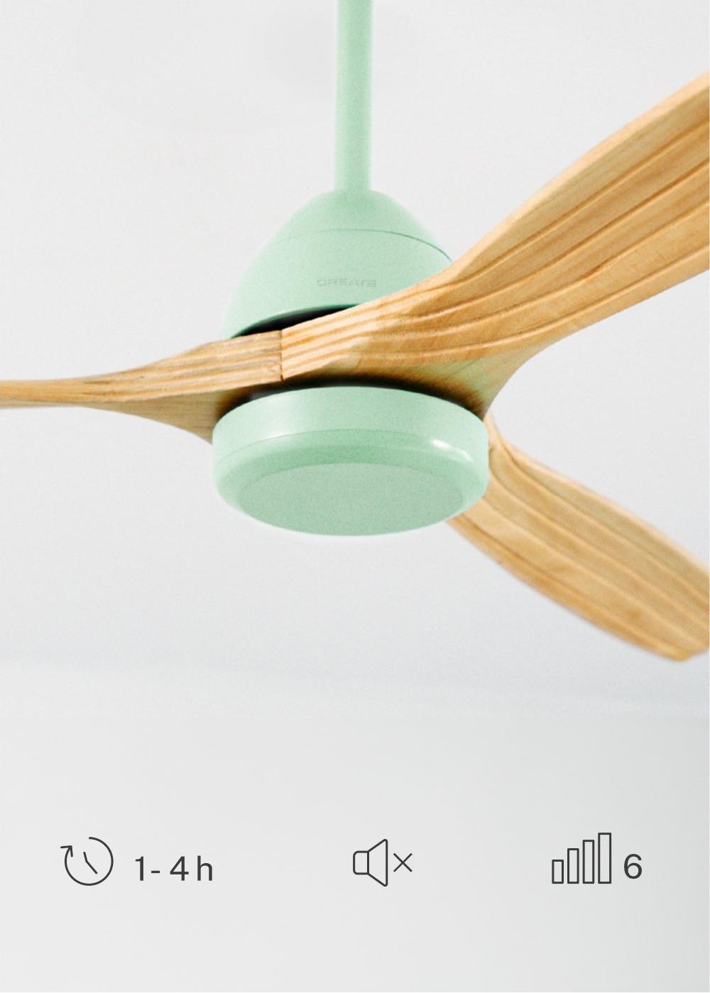 Sklum CREATE - WIND CUP - Ventilador De Techo 40W Silencioso Ø132 Cm 100% Madera