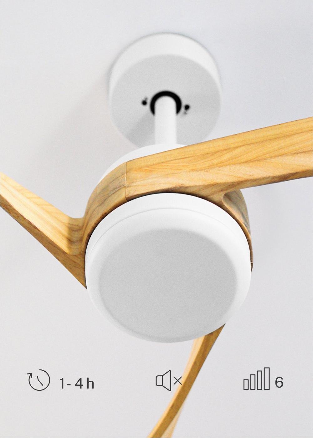 Sklum CREATE - WIND CURVE - Ventilador De Techo 40W Silencioso Ø132 Cm 100% Madera