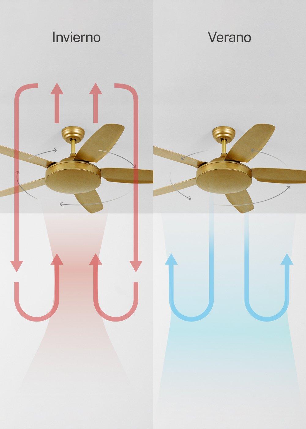 Sklum CREATE - WIND FLAT - Ventilador Techo 40W Silencioso Ø132 Cm