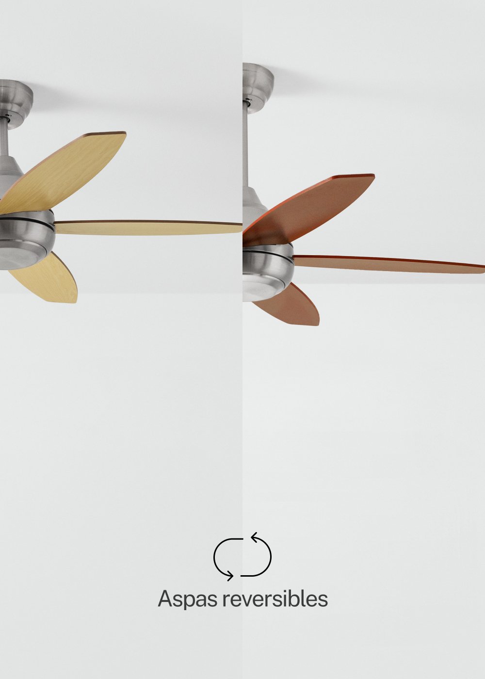 Sklum CREATE - WIND FLOWOOD - Ventilador De Techo 60W Silencioso Ø107 Cm
