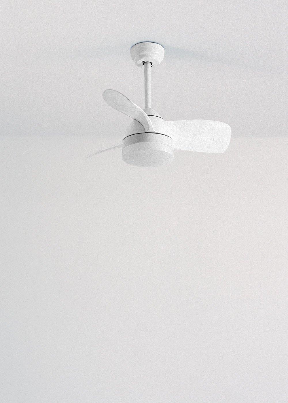 Sklum CREATE - WIND ROUND - Ventoinha De Teto 40W Silencioso Ø76 Cm Com Luz LED 15W