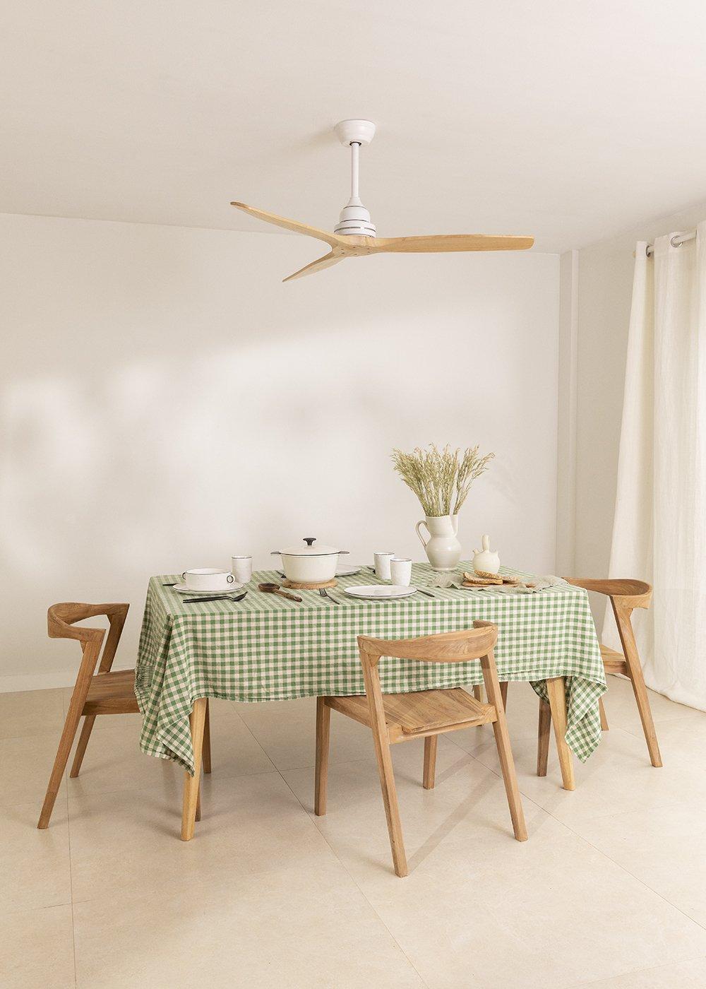 sklum CREATE - WIND WOOD - Wentylator sufitowy 75W cichy Ø132 cm 100% drewna