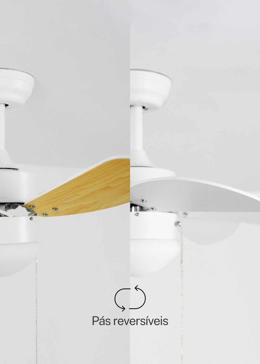 Sklum CREATE - WINDLIGHT EASY - Ventoinha De Teto 53W Silencioso Ø86 Cm