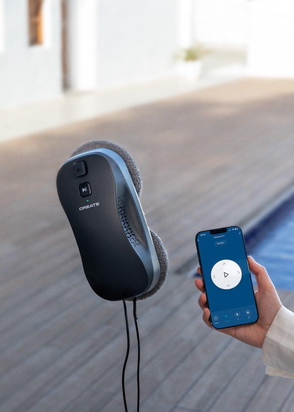 Sklum CREATE - WIPEBOT PRO - Robot Nettoyeur De Vitres Automatique Avec WiFi