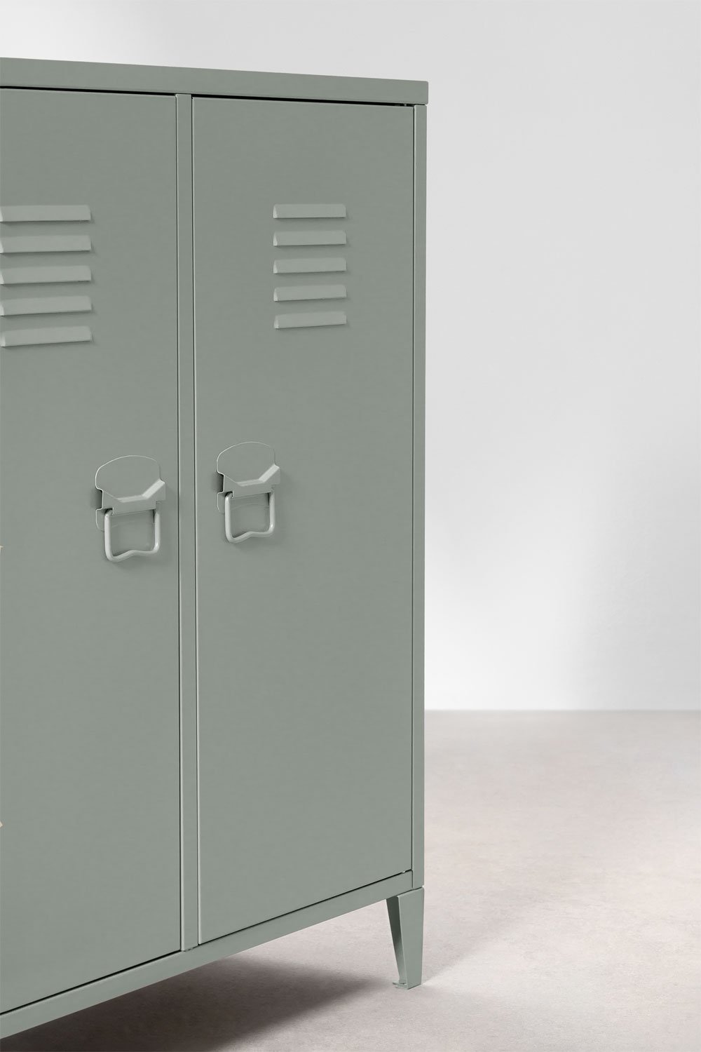 Sklum Credenza Armadietto A 2 Ante Pohpli In Acciaio