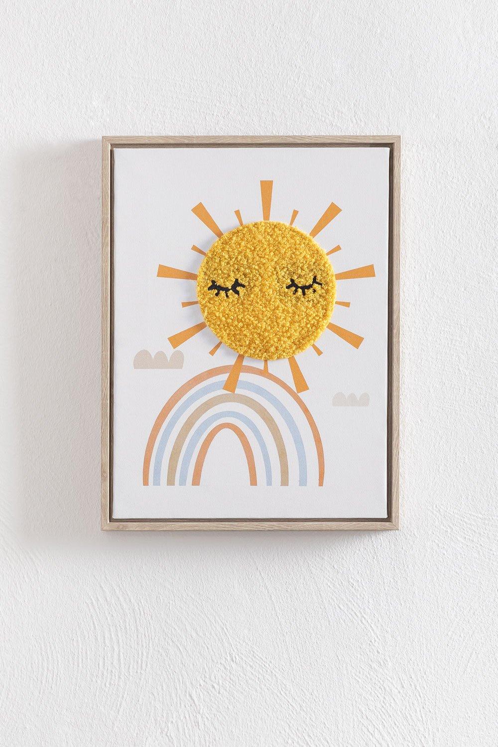 sklum Cuadro Decorativo con Textura Textil (30x40 cm) Jamie Kids