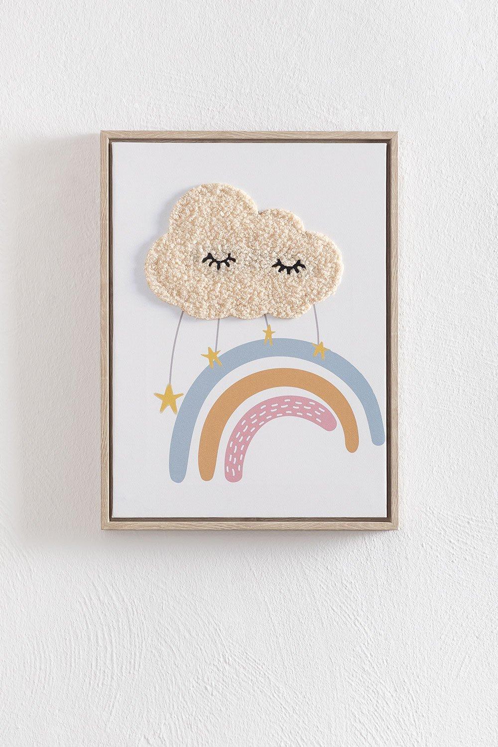 Sklum Cuadro Decorativo Con Textura Textil (30x40 Cm) Timoty Kids
