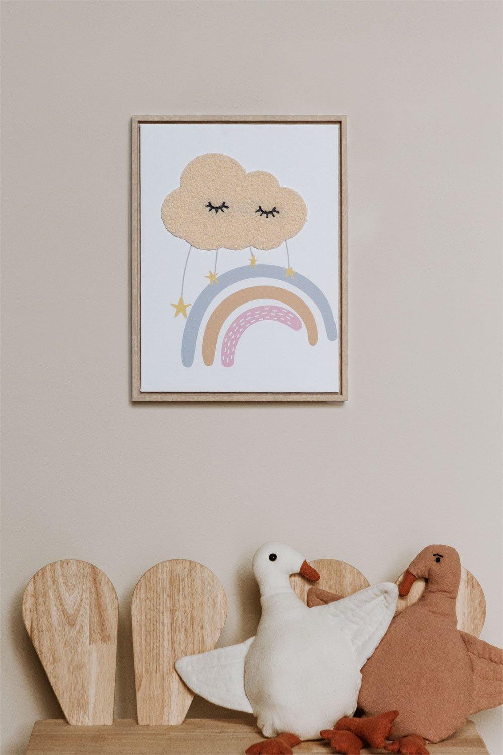 sklum Cuadro decorativo con textura textil (30x40 cm) Timoty Kids