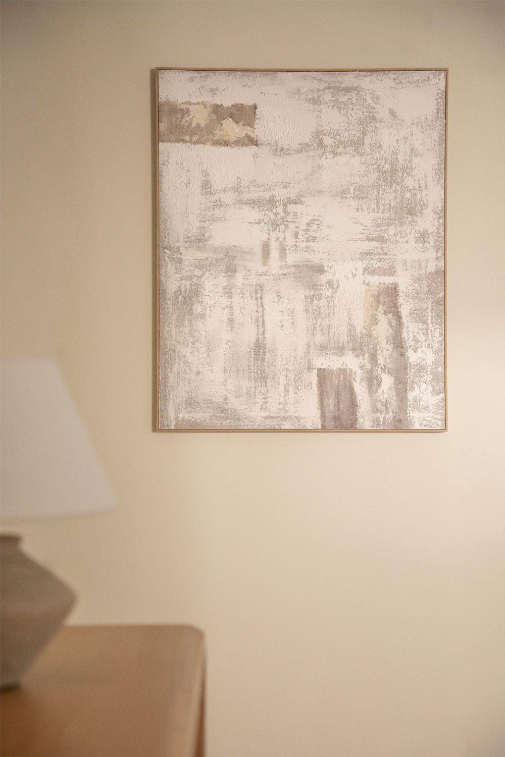 sklum Cuadro Decorativo Pintado a Mano sobre Lino con Relieve de Escayola (80x100 cm) Silvaret