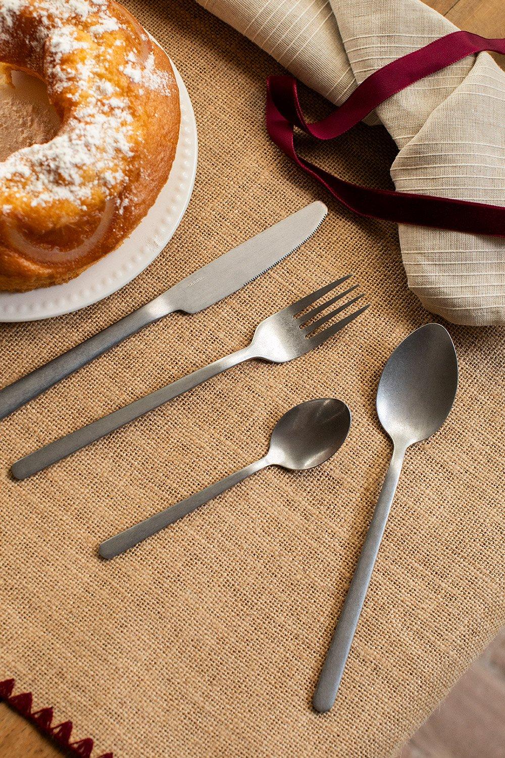 sklum Cubertería en acero inoxidable de 16 piezas Gibara