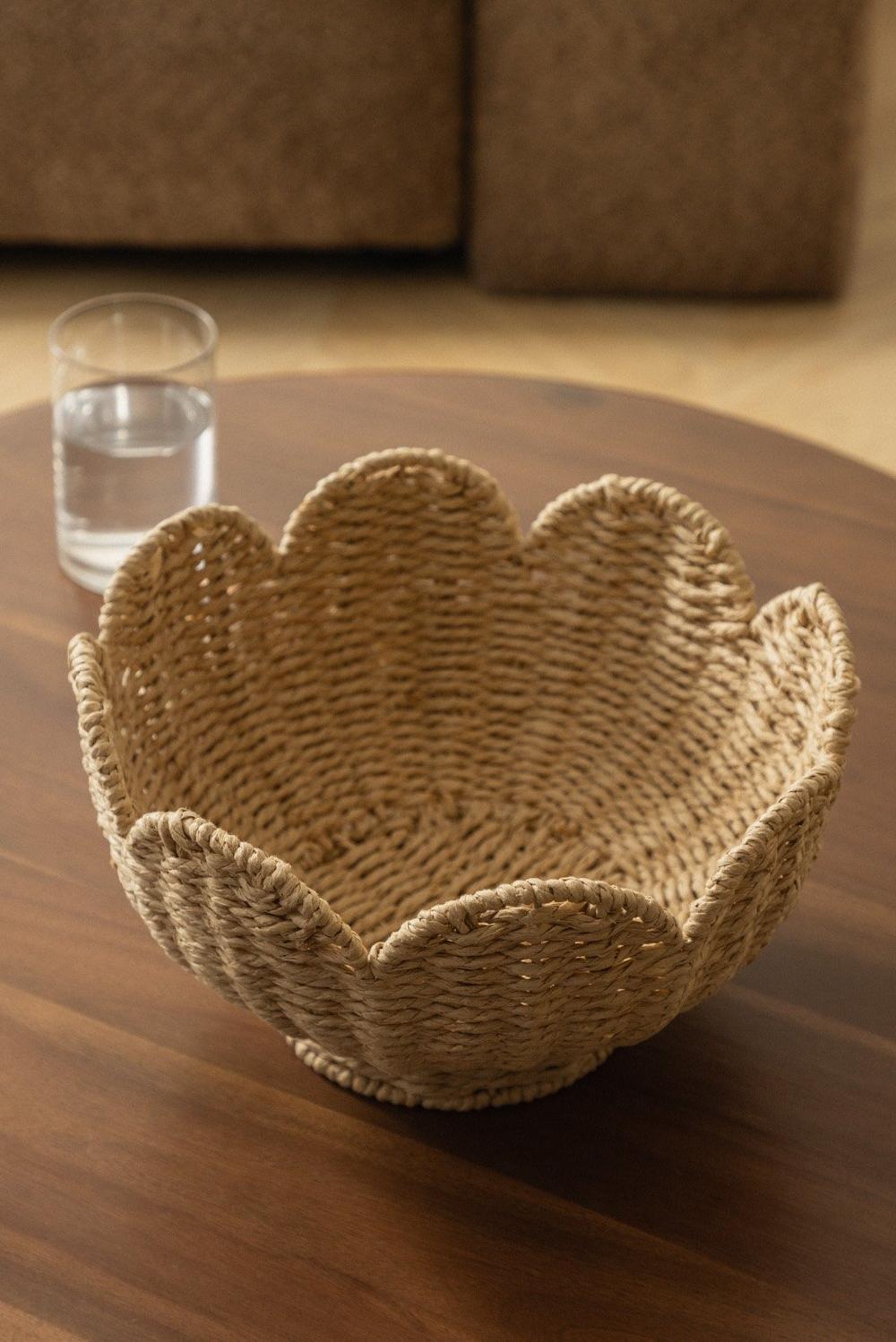 sklum Cuenco decorativo en cuerda trenzada y metal Toransky