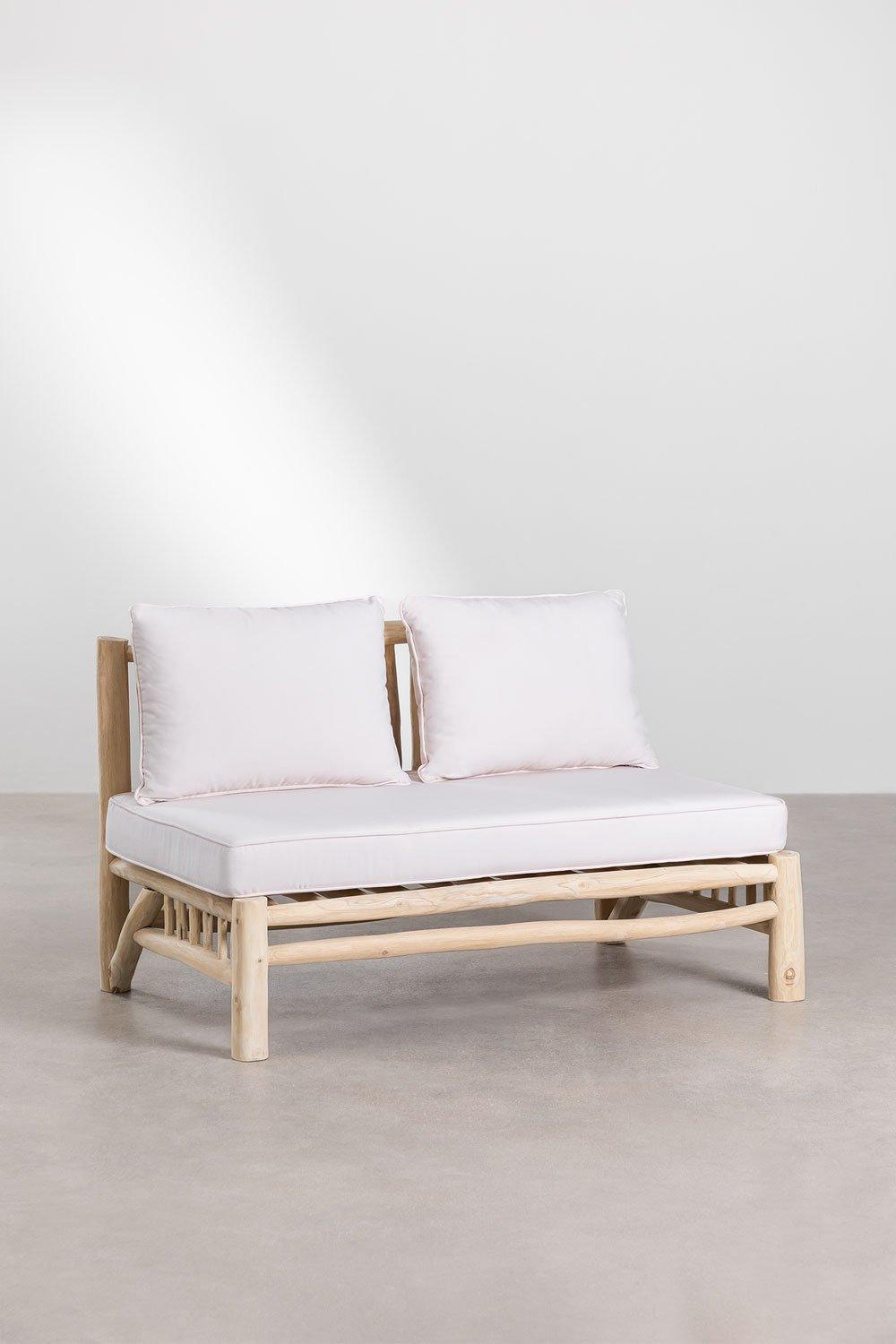Sklum Divano Da Giardino 2 Posti Senza Braccioli In Legno Teak Narel