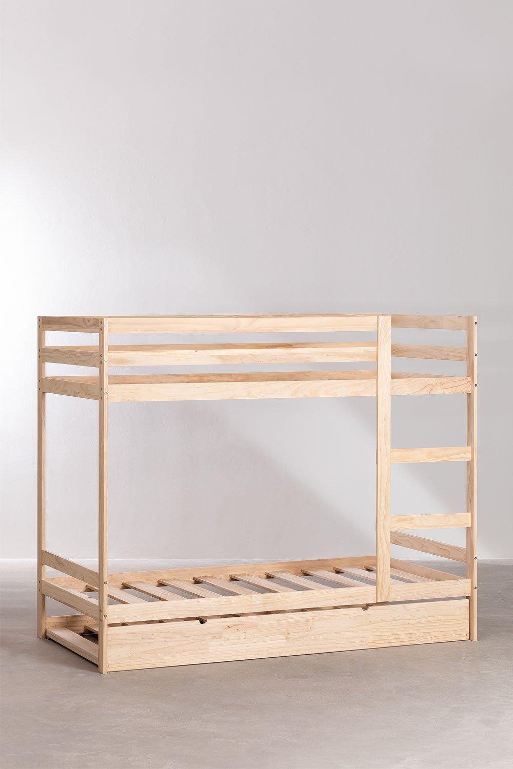 Sklum Drewniane łóżko Piętrowe Cooper Kids Z Materacem 90 Cm