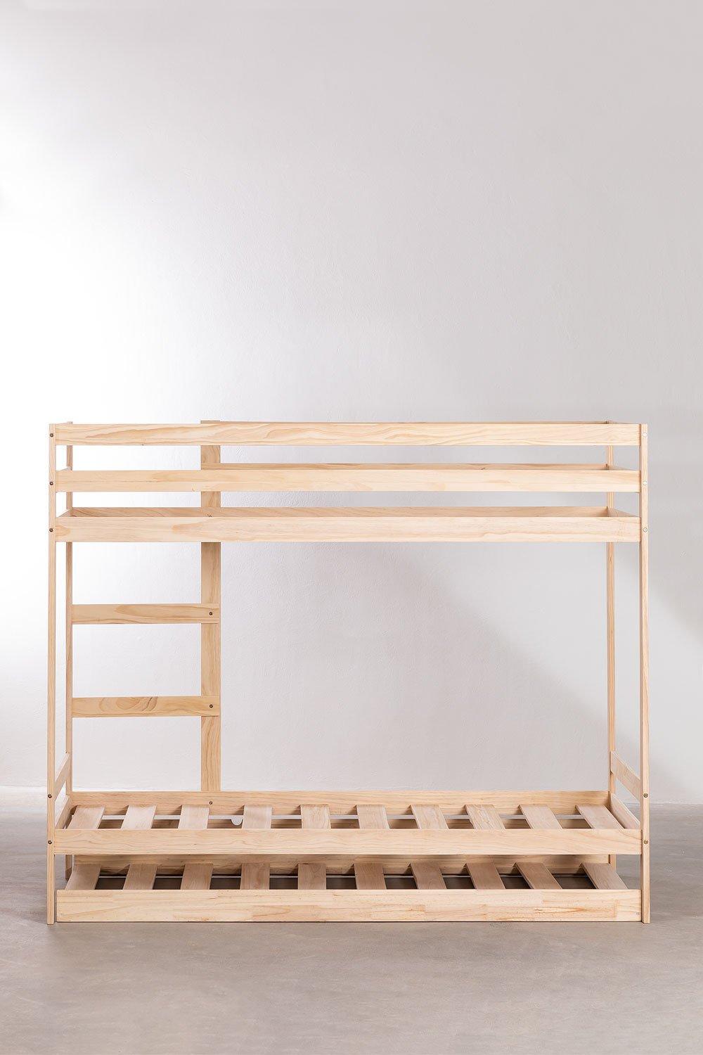 Sklum Drewniane łóżko Piętrowe Cooper Kids Z Materacem 90 Cm