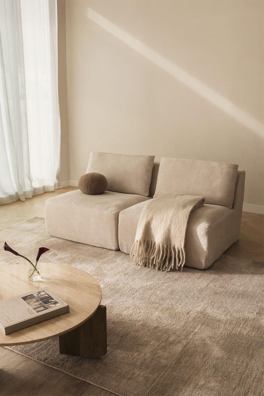 sklum Dwuczęściowa modułowa sofa w pakowanej próżniowo sztruksowej konstrukcji Temple