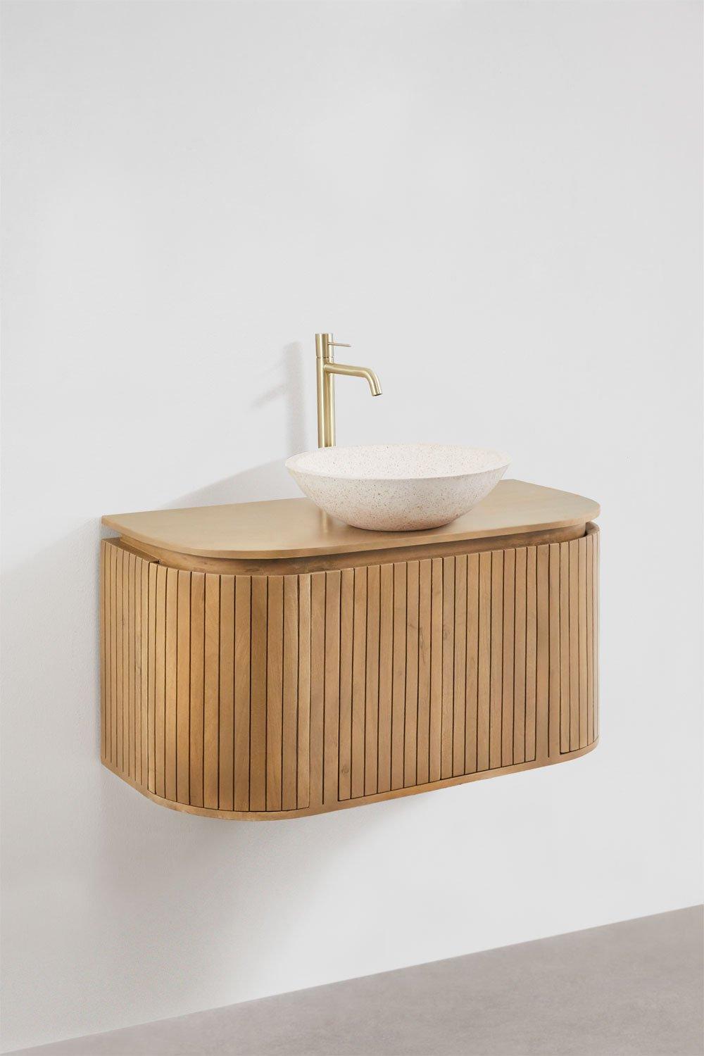 Sklum Ensemble De Meuble De Salle De Bain En Bois De Manguier Analis