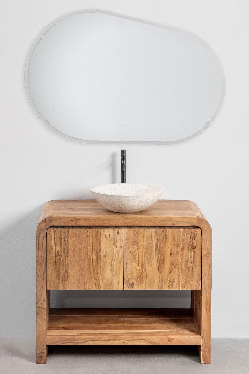 sklum Ensemble de meubles de salle de bain en bois d'acacia Vacry