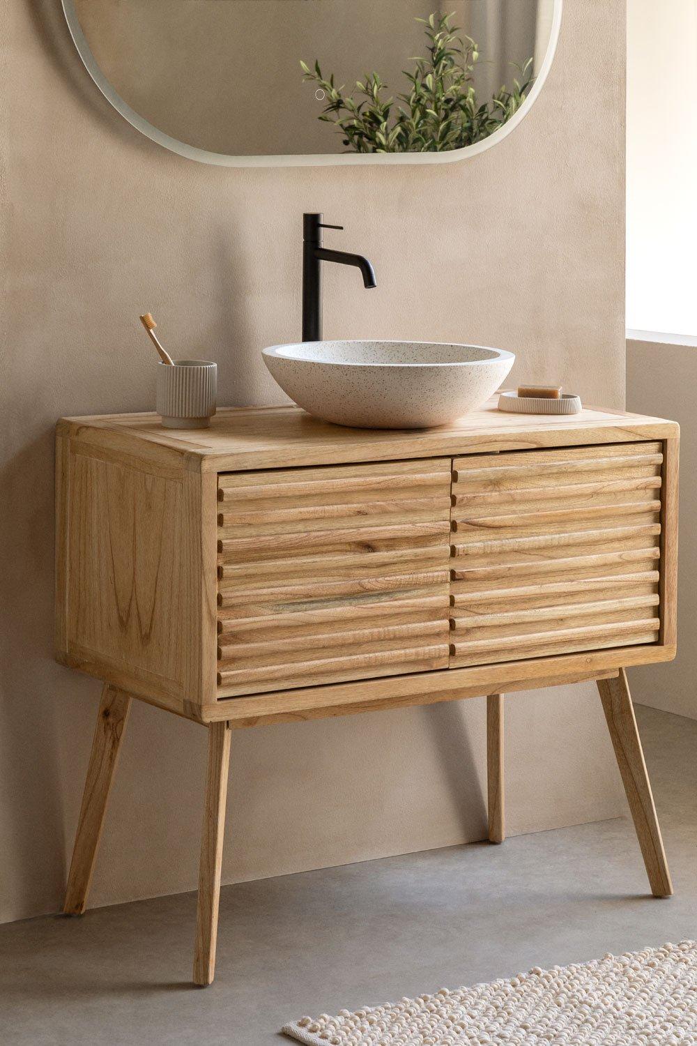 sklum Ensemble de meubles de salle de bain en bois Deleyna