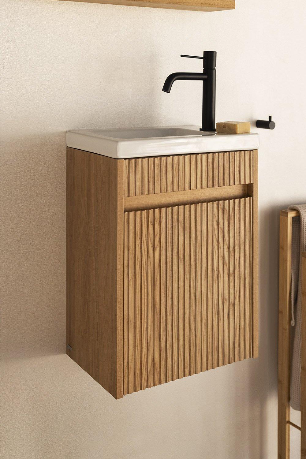 Sklum Ensemble De Meubles De Salle De Bain En Bois Narek Avec Lavabo Intégré