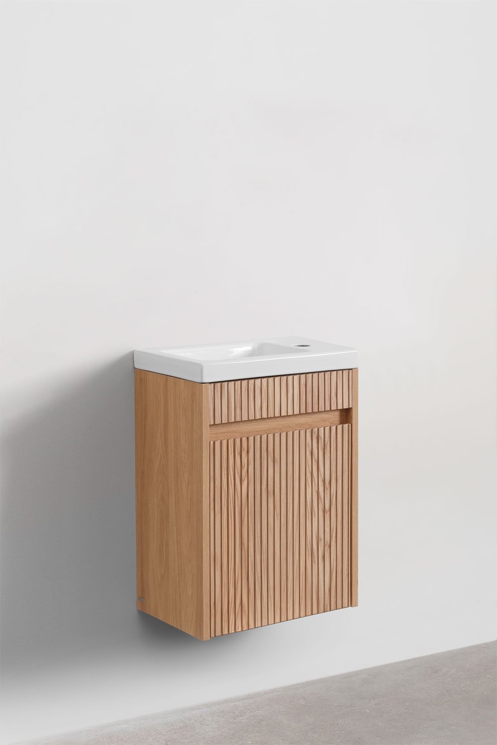 Sklum Ensemble De Meubles De Salle De Bain En Bois Narek Avec Lavabo Intégré