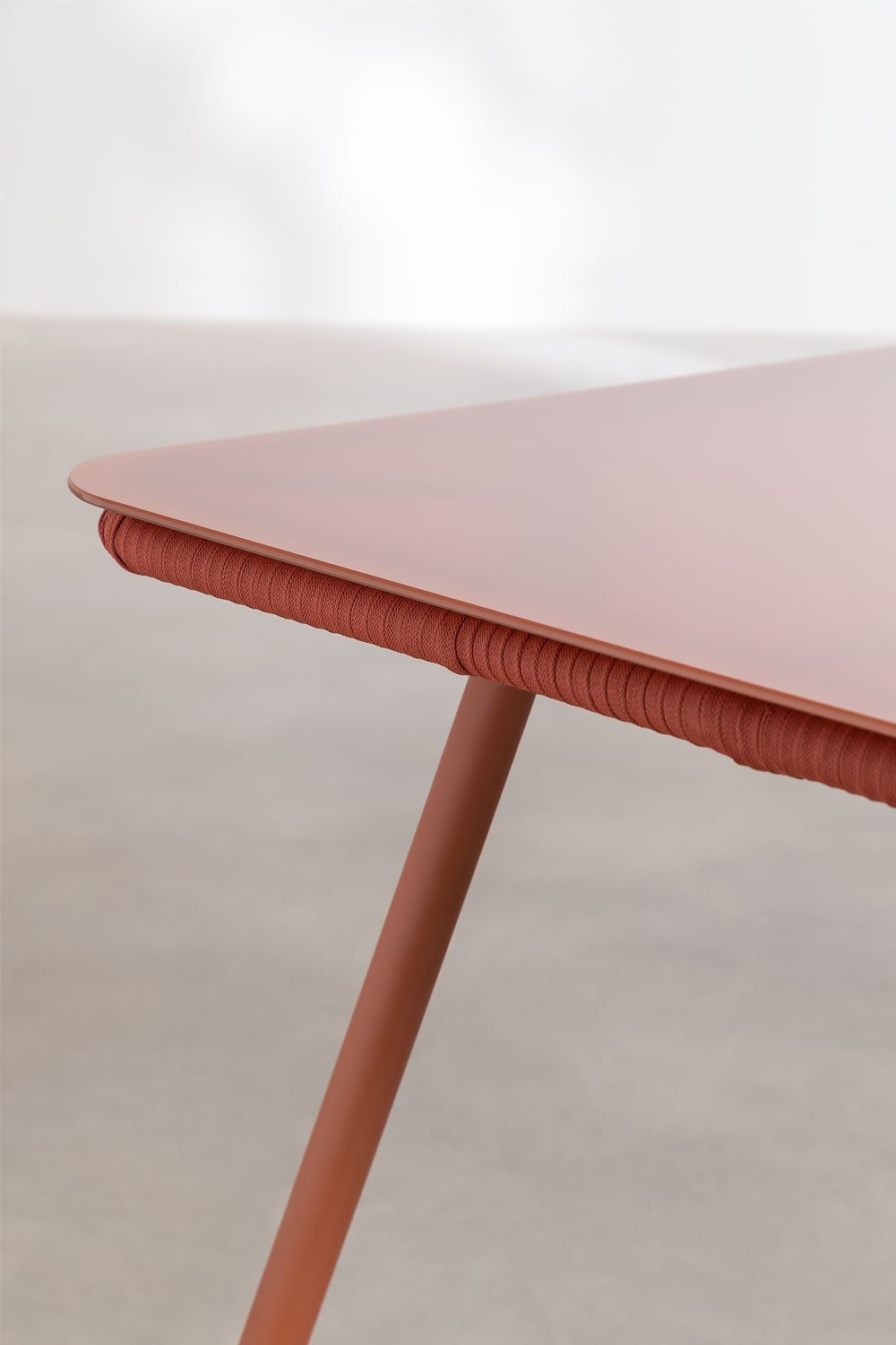 Sklum Ensemble De Table Rectangulaire 160 X 90 Cm Et 4 Chaises De Salle à Manger Empilables En Aluminium Arhiza