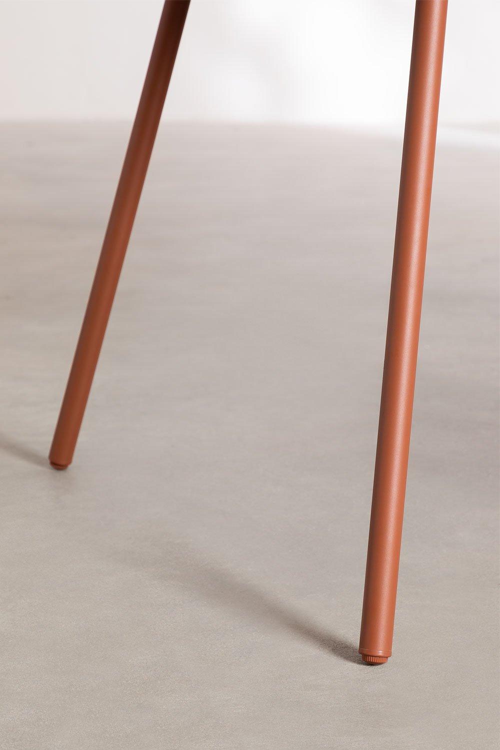 Sklum Ensemble De Table Rectangulaire 160 X 90 Cm Et 4 Chaises De Salle à Manger Empilables En Aluminium Arhiza