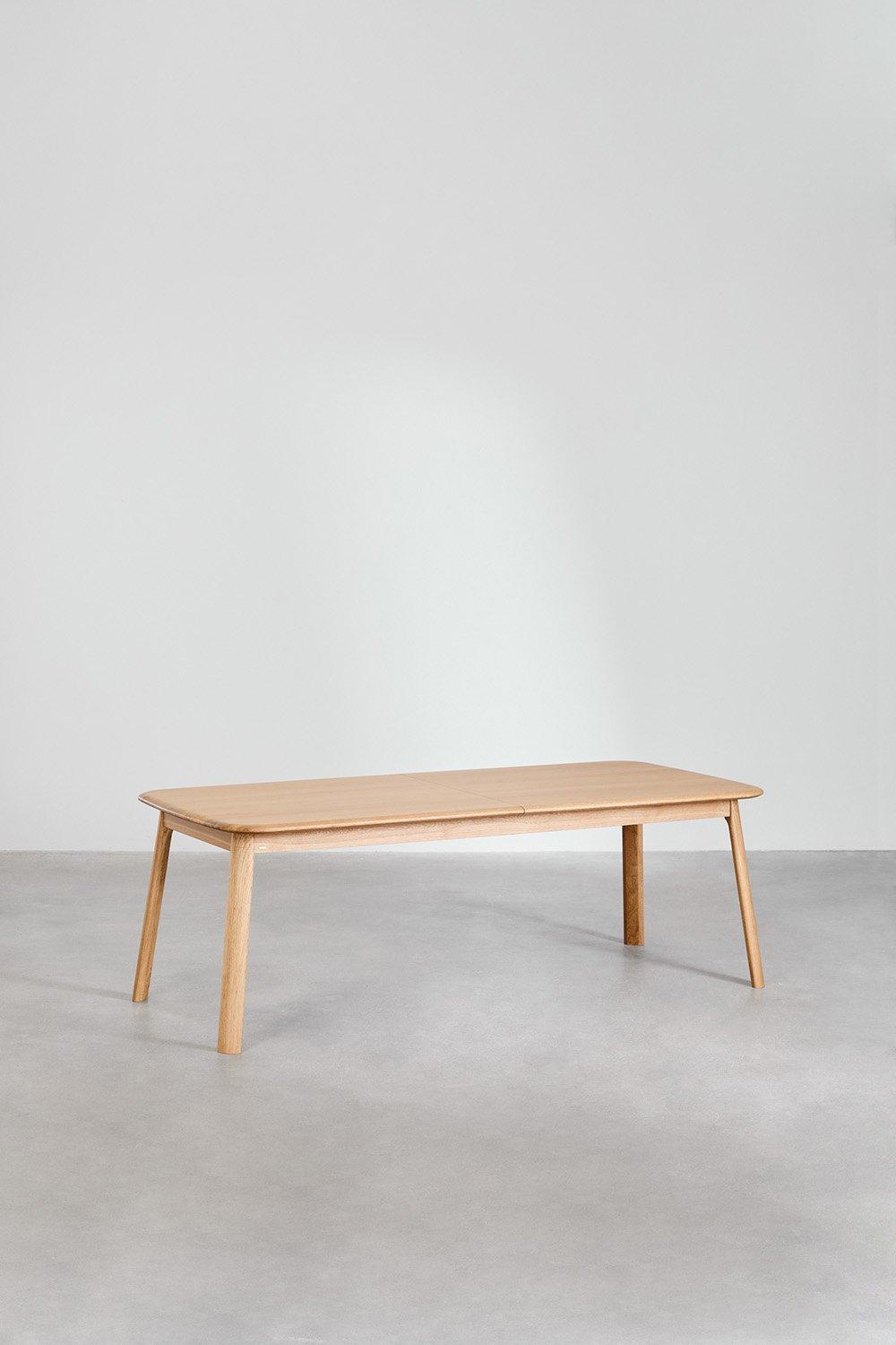 Sklum Ensemble Table Extensible Treveris (220-320x95 Cm) Et 12 Chaises De Salle à Manger En Bois De Chêne Mara Signature