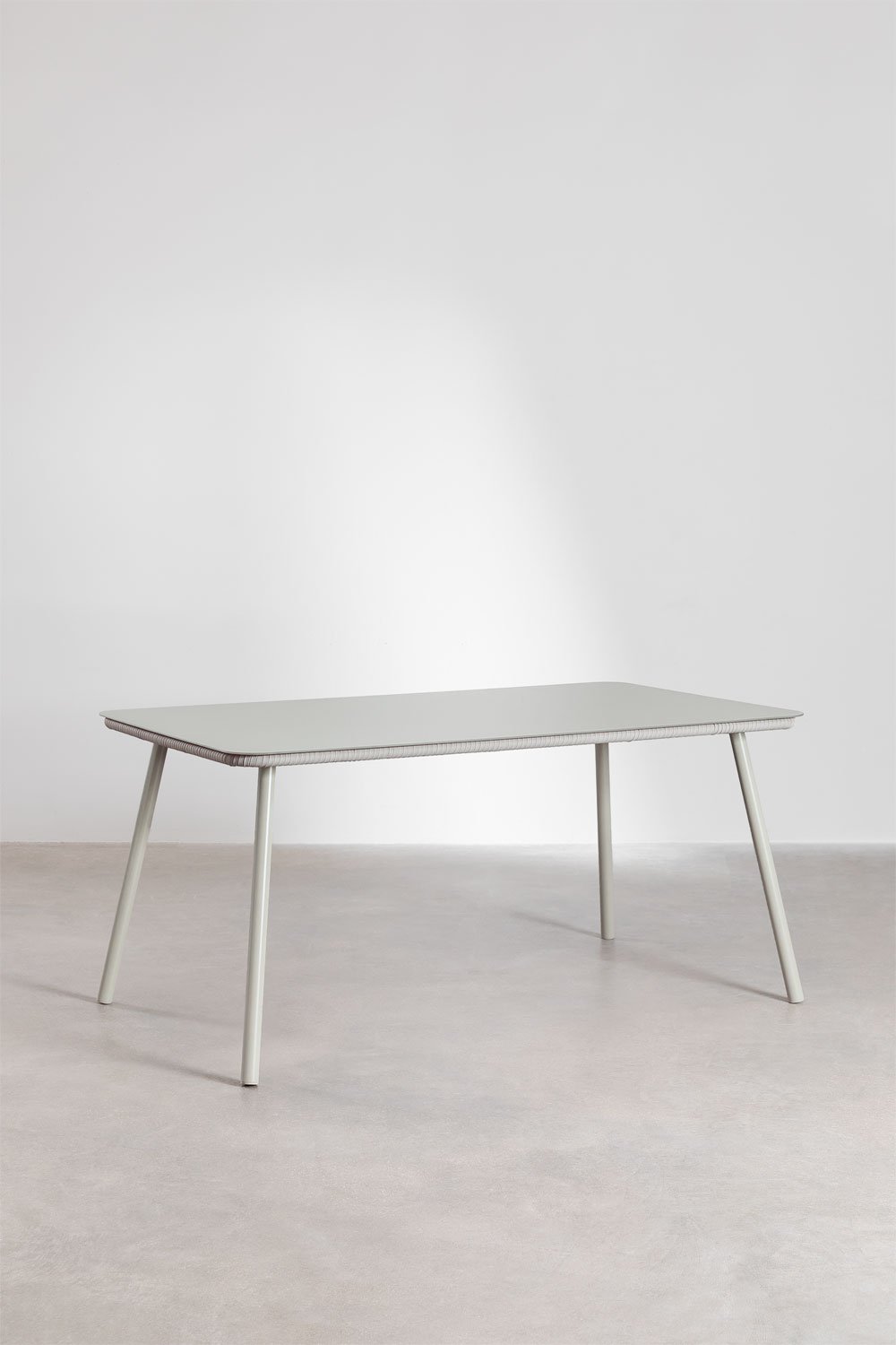 Sklum Ensemble Table Rectangulaire Arhiza Classic 160x90 Cm Et 4 Chaises De Salle à Manger En Aluminium