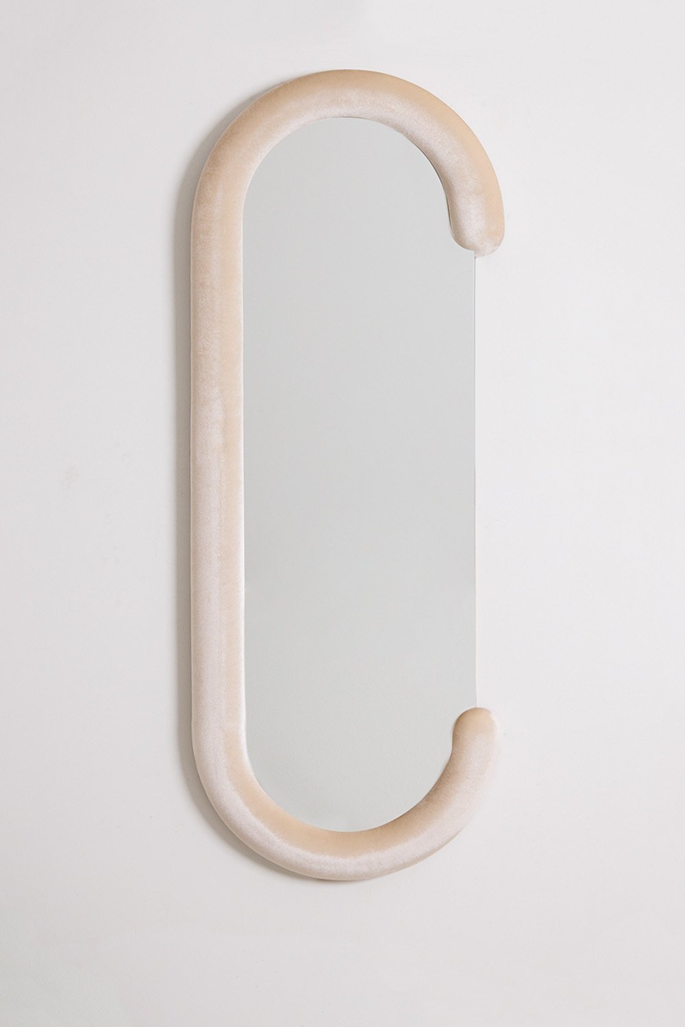 Sklum Espejo De Pared Ovalado En Terciopelo (60x160 Cm) Jasnon