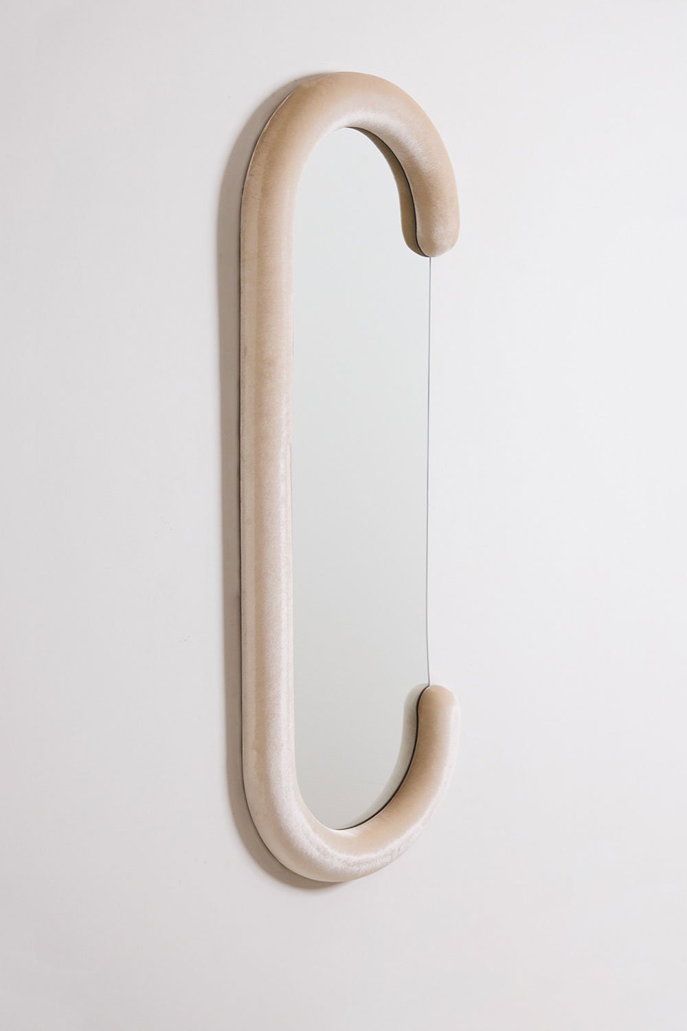 Sklum Espejo De Pared Ovalado En Terciopelo (60x160 Cm) Jasnon