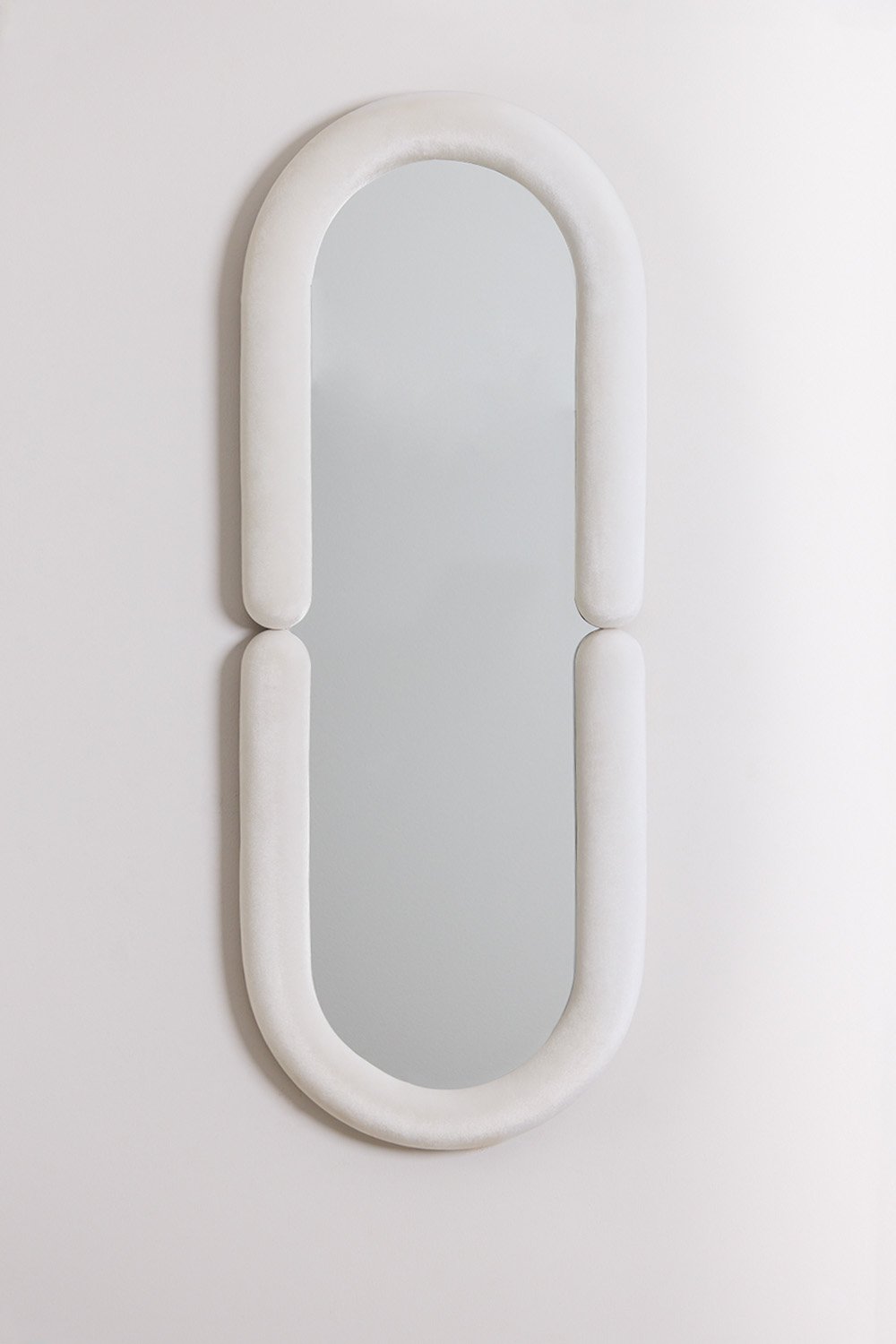 Sklum Espejo De Pared Ovalado En Terciopelo (60x160 Cm) Santes