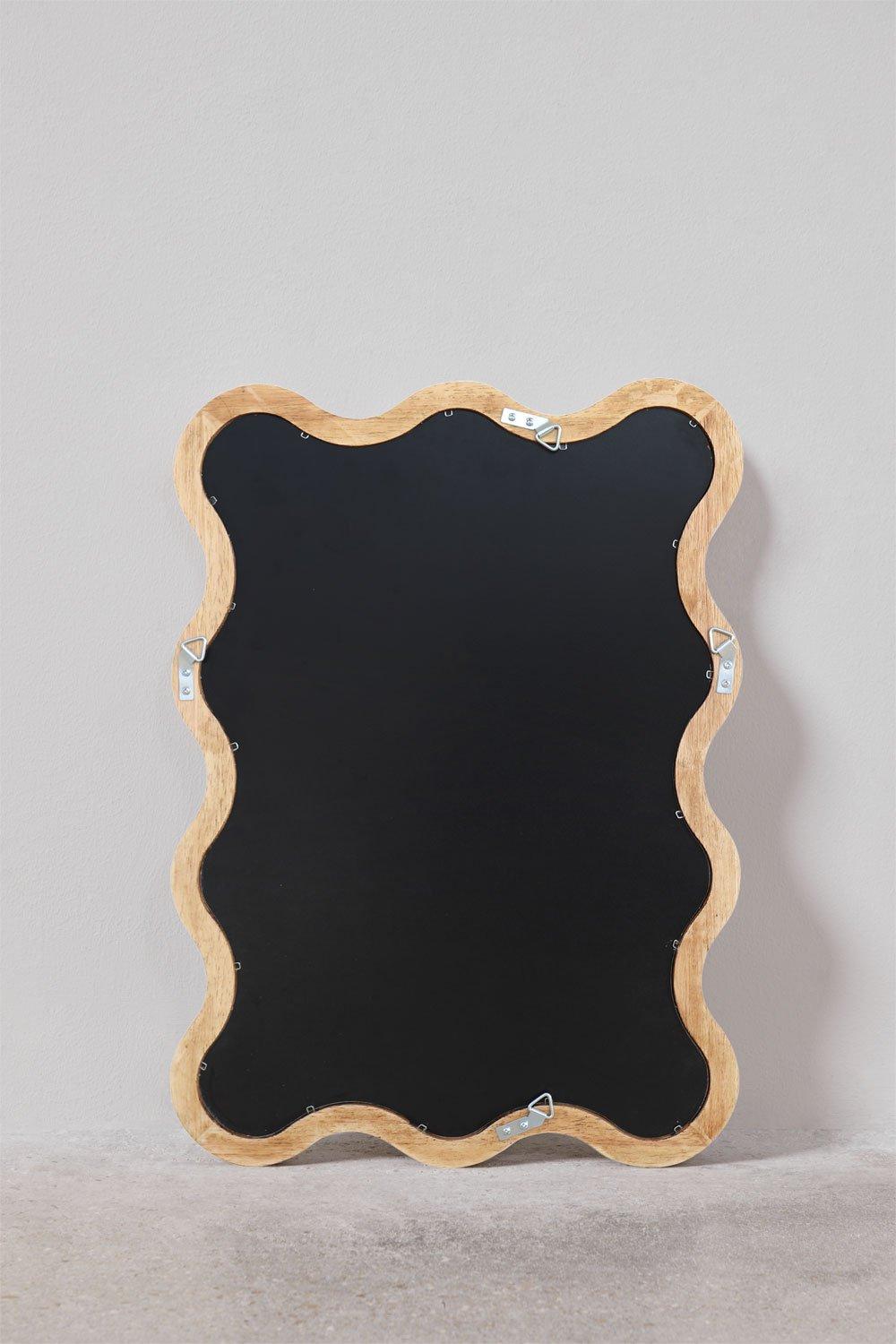 Sklum Espejo De Pared Rectangular (55 X 40 Cm) En Madera De Roble Tilore