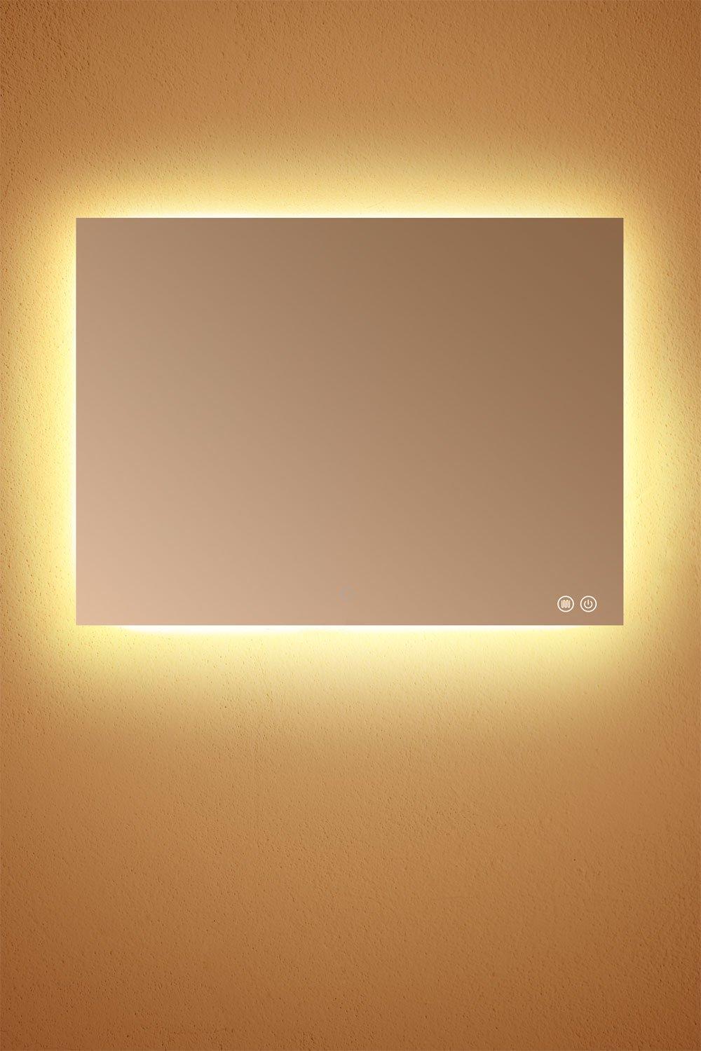Sklum Espejo De Pared Rectangular Para Baño Con Luz LED Y Antivaho (120x90 Cm) Sivren