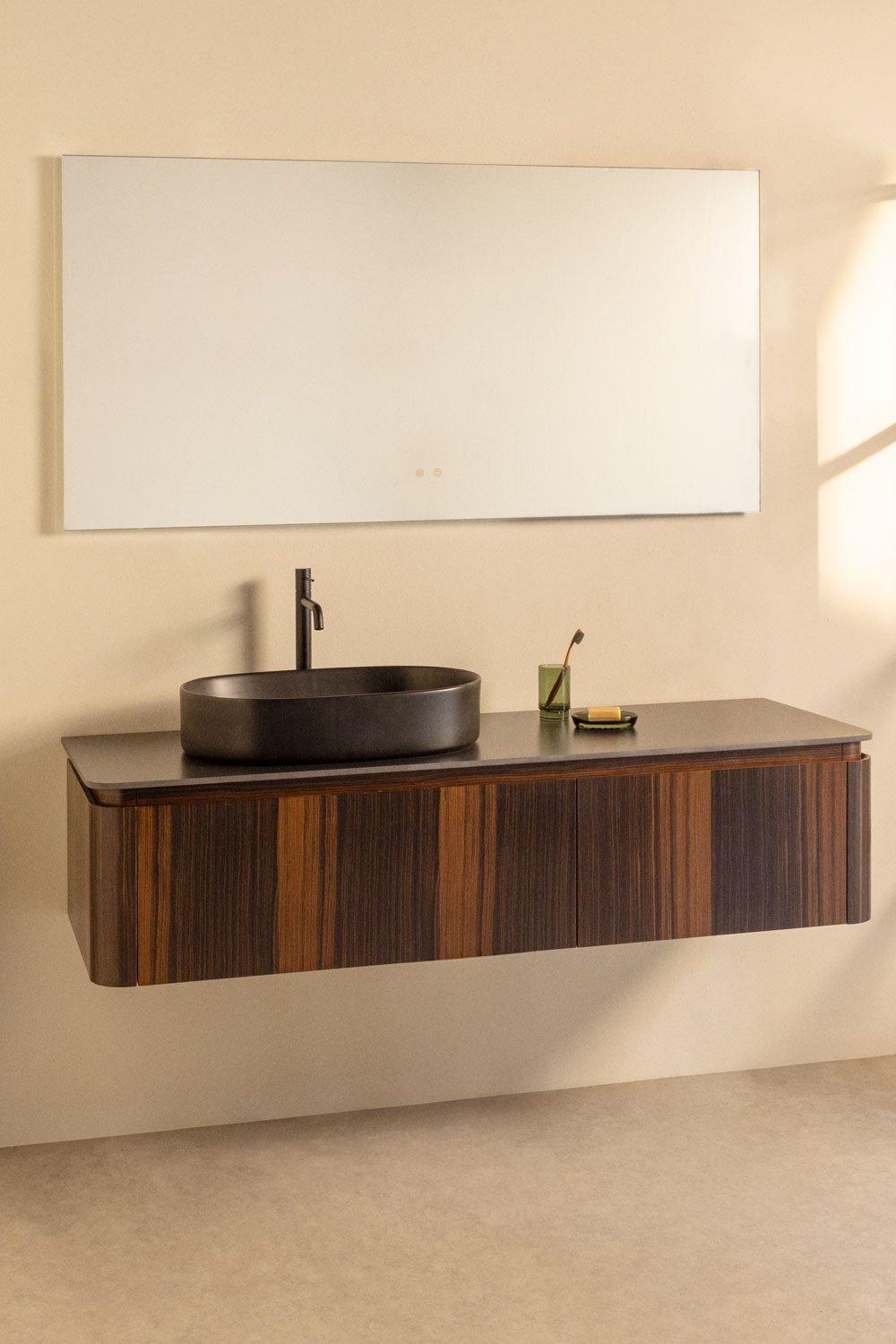 sklum Espejo de pared rectangular para baño con luz LED y antivaho (160x75 cm) Jorvi