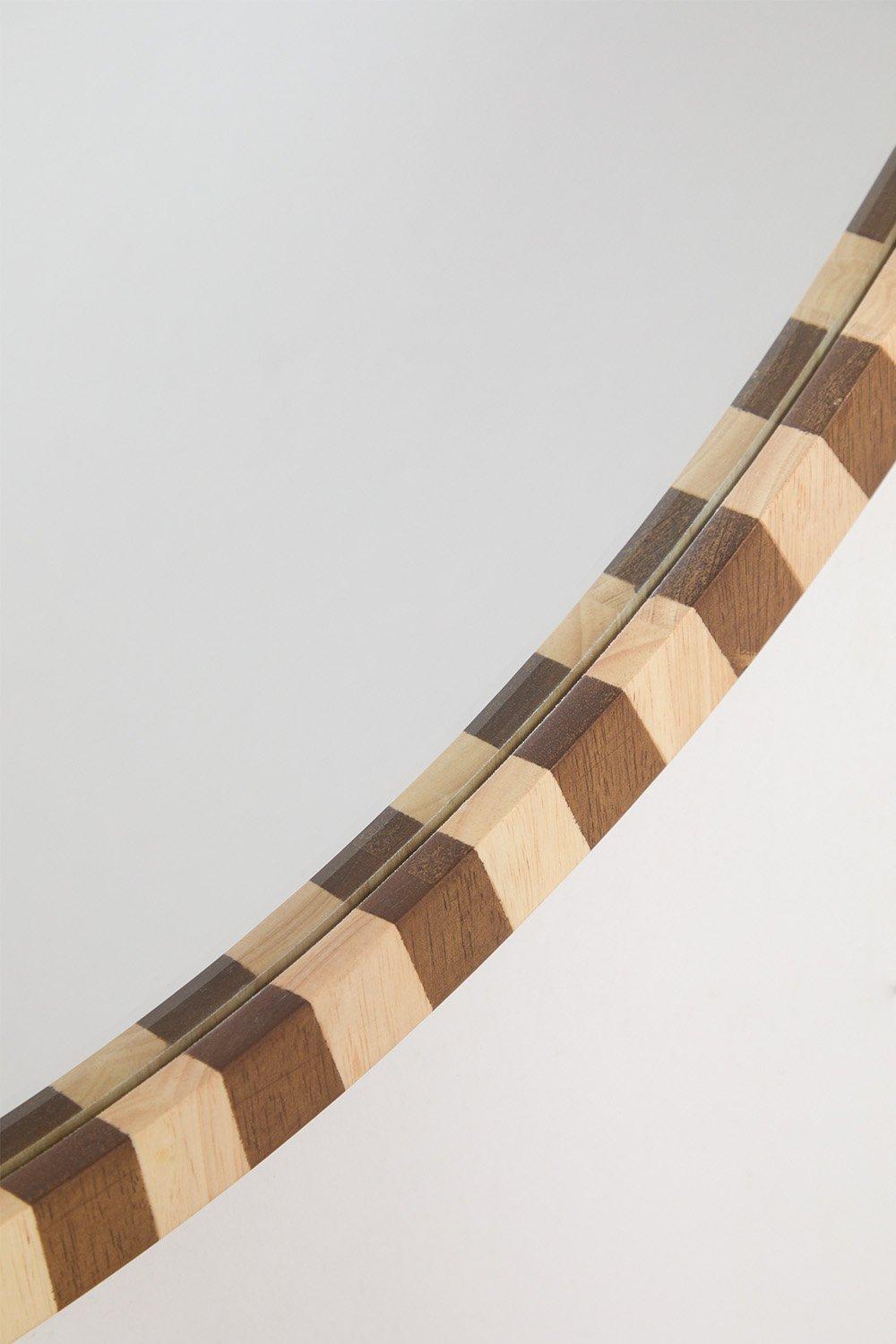 Sklum Espejo De Pared Redondo En Madera De Roble (Ø110 Cm) Sapeira