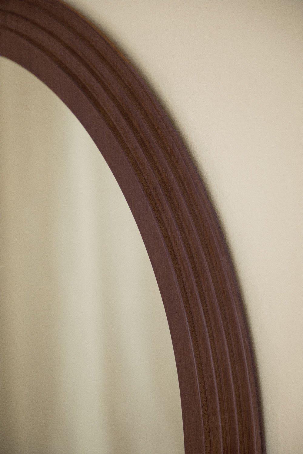 Sklum Espejo De Pared Redondo En Madera De Roble (Ø75 Cm) Ozande