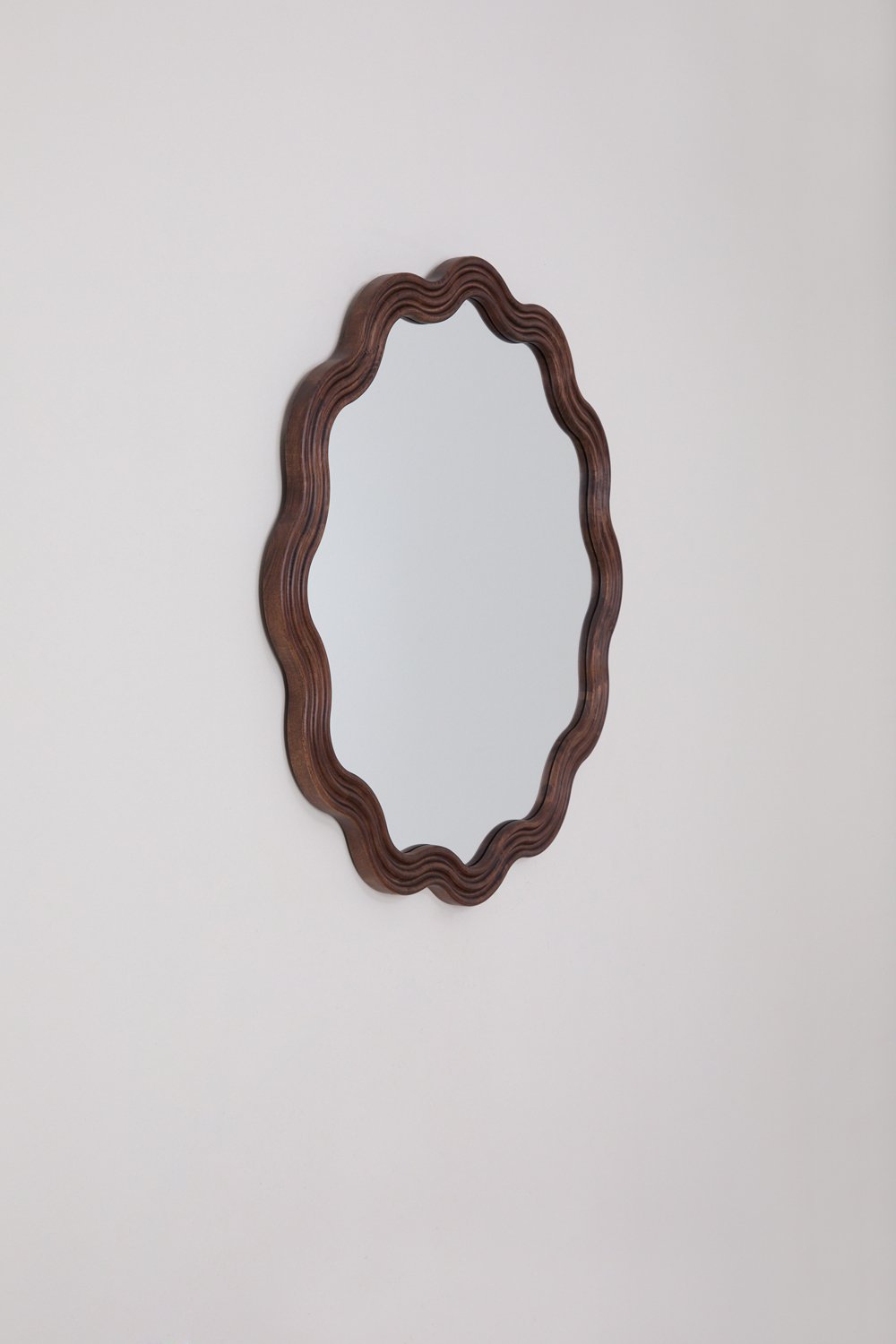 Sklum Espejo De Pared Redondo En Madera De Roble (Ø80 Cm) Luesia