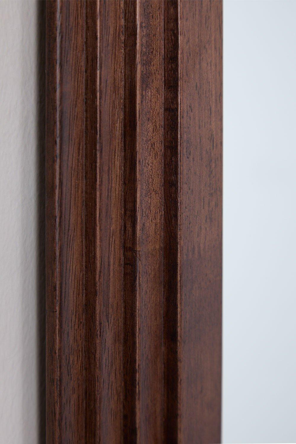 Sklum Espelho De Parede Oval Em Madeira De Carvalho (50x165 Cm) Munar