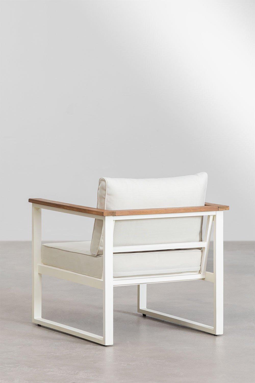 Sklum Fauteuil De Jardin En Aluminium Et Bois D'acacia Lipov