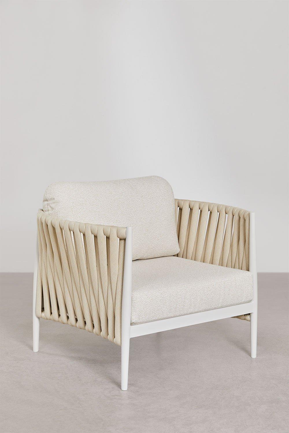 Sklum Fauteuil De Jardin Sereilen En Aluminium Et Tissu Bouclé