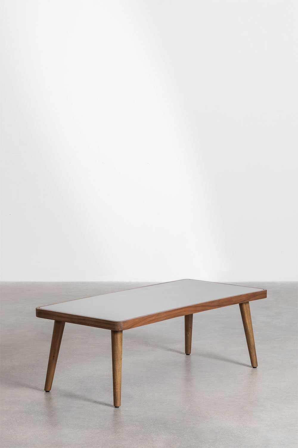 Sklum Garden Coffee Table In Cement And Acacia Wood Marilia