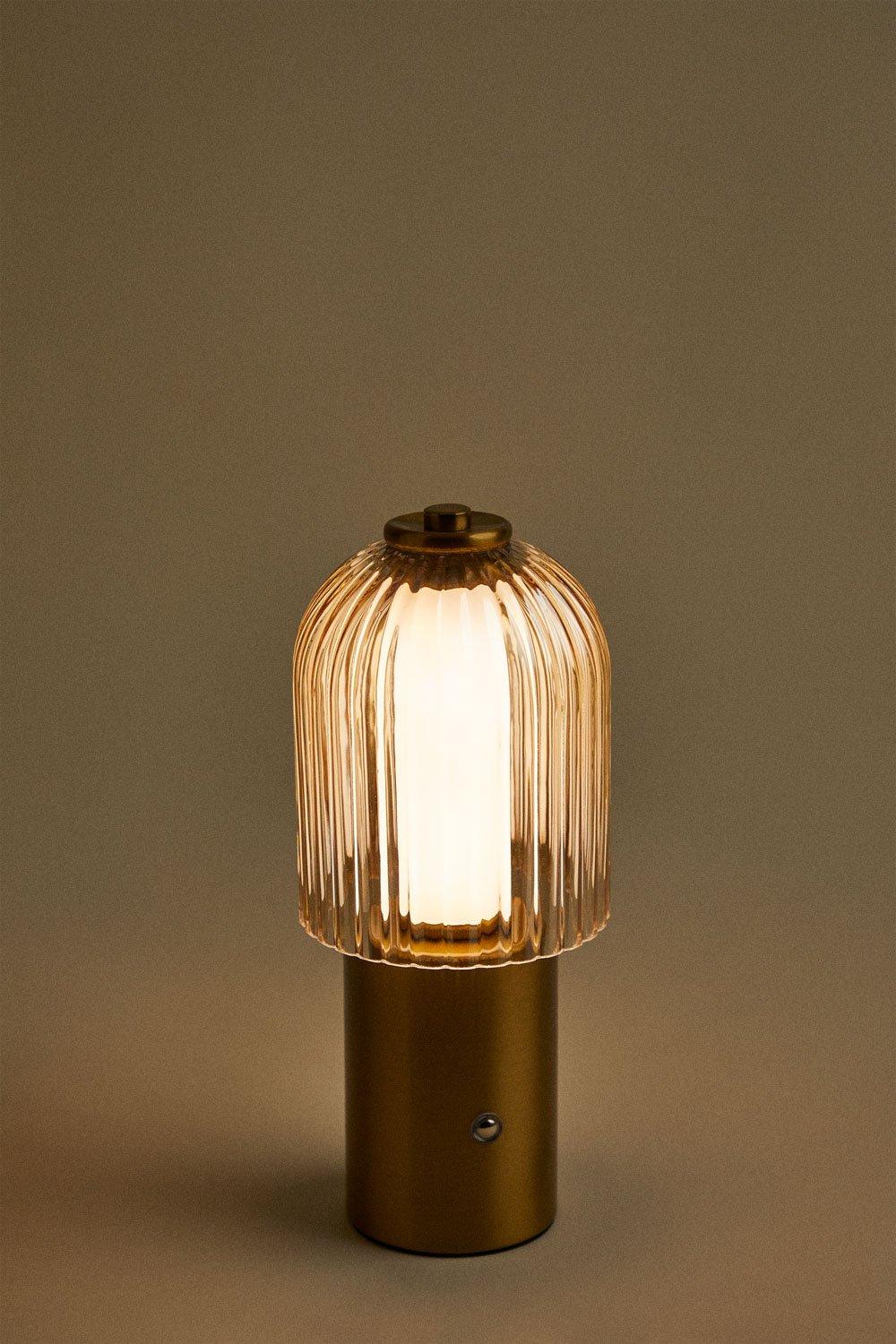Sklum Kabellose LED-Tischlampe Aus Eisen Und Glas Neristan
