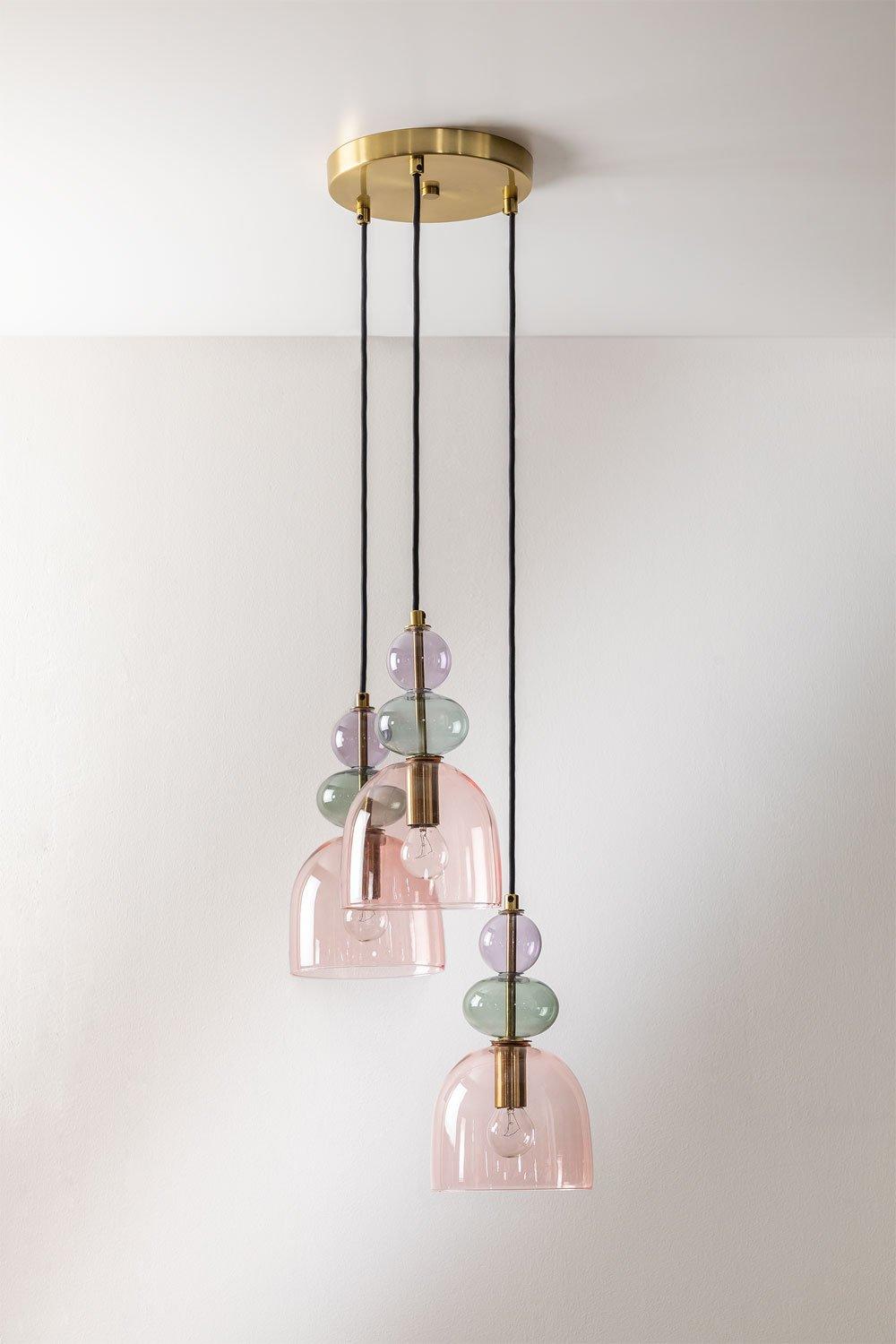 sklum Kryształowa lampa sufitowa z 3 punktami świetlnymi Bezany Colors