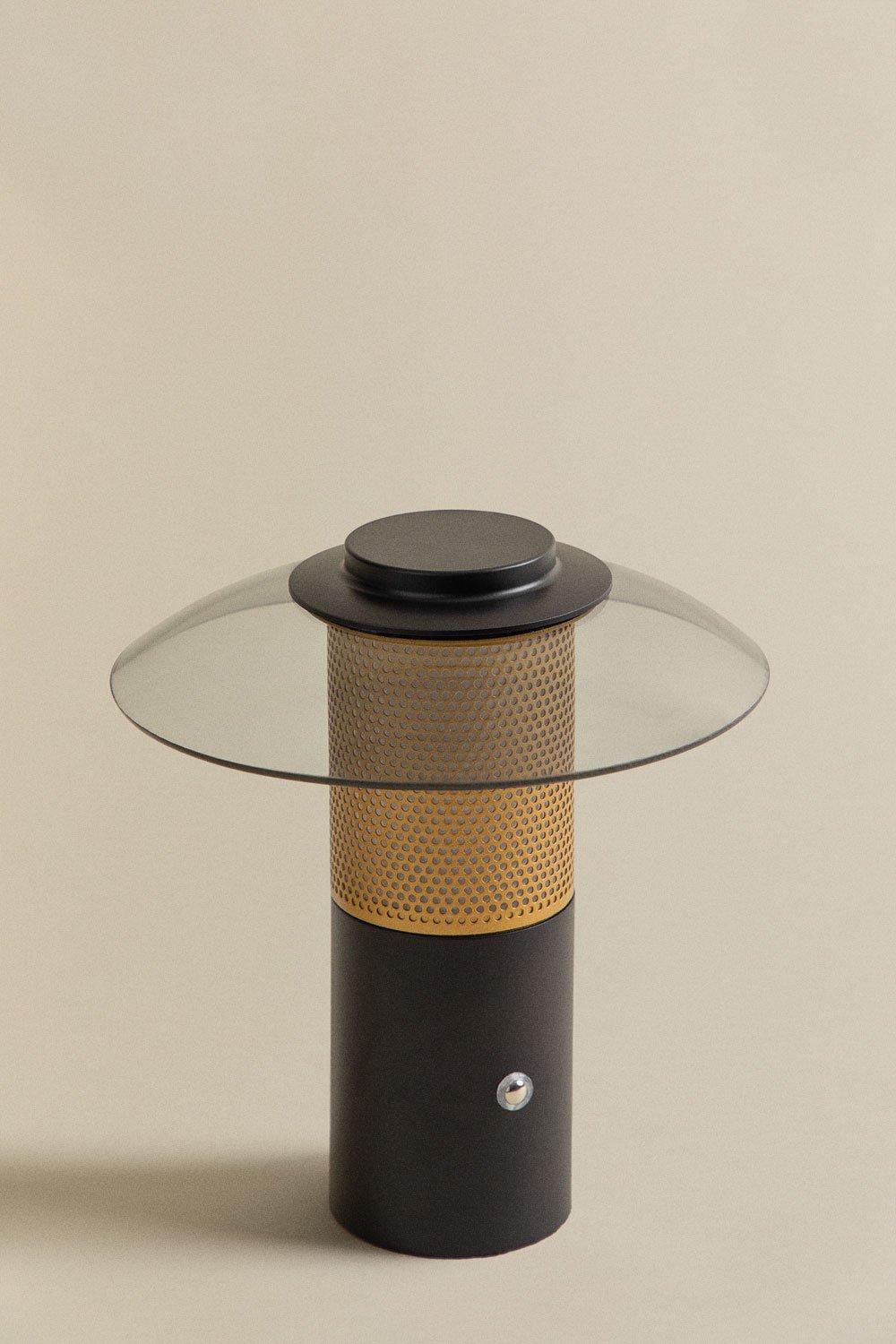 Sklum Lámpara De Mesa LED Inalámbrica En Cristal Y Acero Lispect