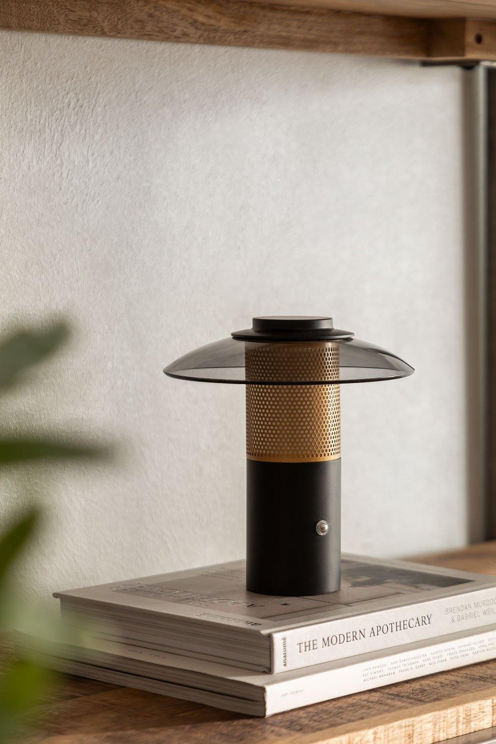 sklum Lámpara de Mesa LED Inalámbrica en Cristal y Acero Lispect